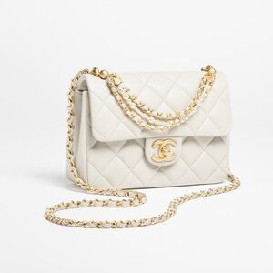 CHANEL Mini Flap Bag Light Grey